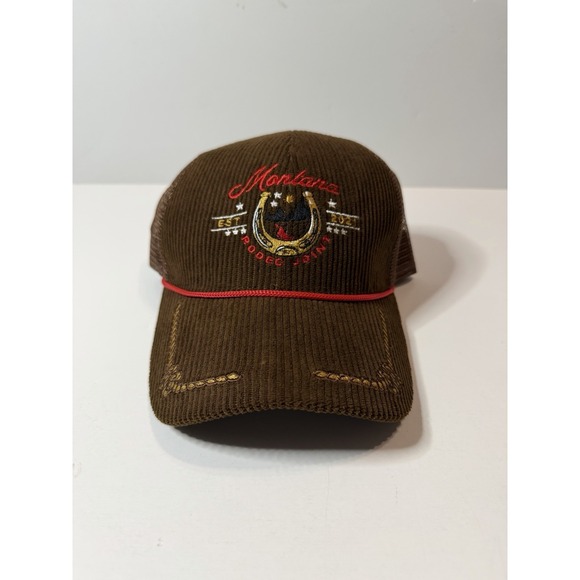 Anthropologie Accessories - Anthropologie Corduroy City Trucker Hat Snapback Cap NWOT
